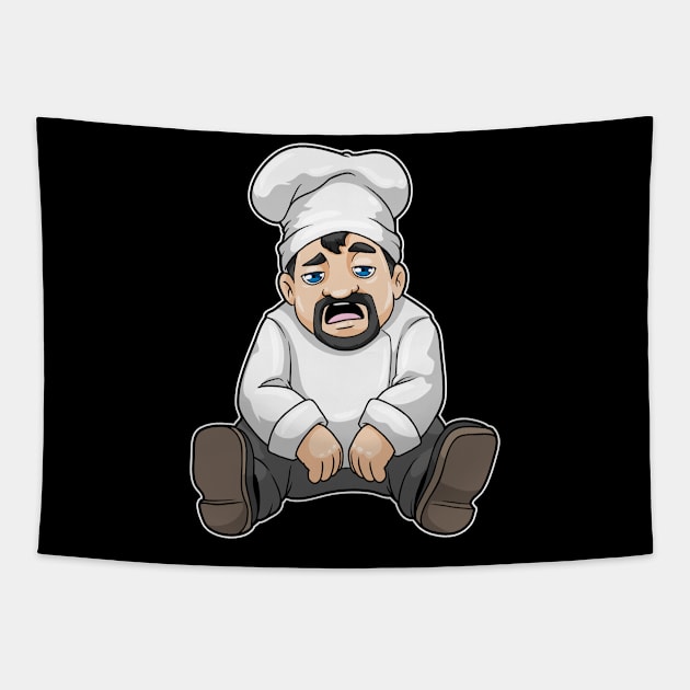 Chef with Chef's hat & Beard Tapestry by Markus Schnabel