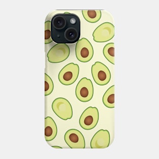 Avocado seamless pattern tee for aesthetic vintage retro vibe Phone Case