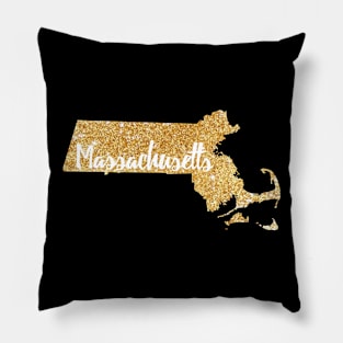 Gold Massachusetts Pillow