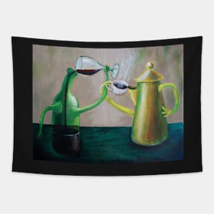 Oil Painting - Let's drink to.. , 2009 Tapestry