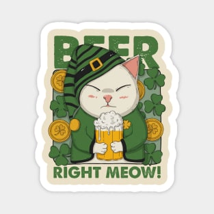 Beer Right Meow Magnet