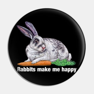 Rabbit with Carrot Pin