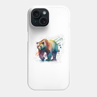 Brown Bear Watercolour Phone Case