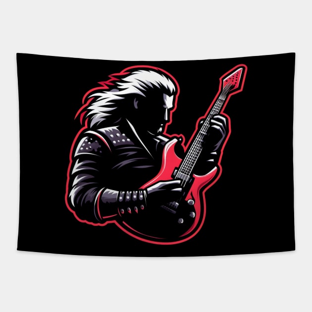 Guitar Hero Solo - Monster Slayer - Dark Fantasy Tapestry by Fenay-Designs