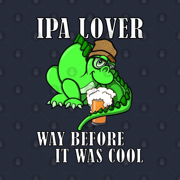 Funny Dino Dinosaur Beanie IPA Beer Lover Saurus by ScottyGaaDo