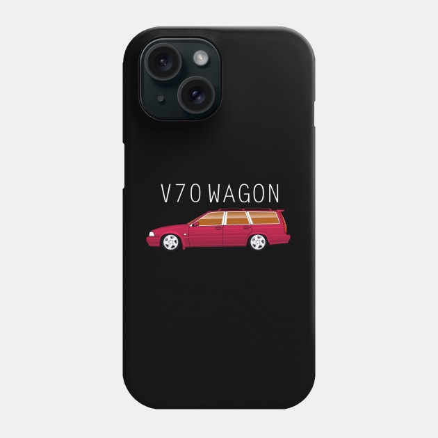 V70 Wagon Classic Cars Phone Case by masjestudio