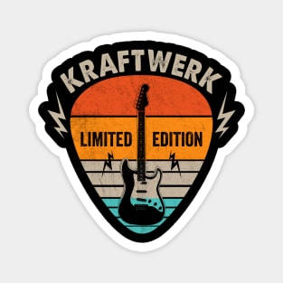 Vintage Kraftwerk Name Guitar Pick Limited Edition Birthday Magnet