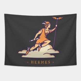 Hermes Gold Sigil Tapestry