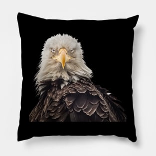 Bald Eagle portrait "mean mug" Pillow