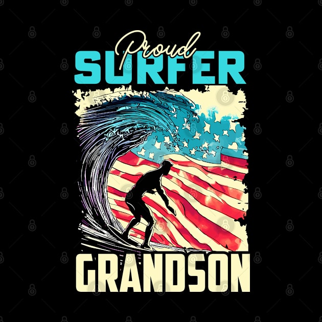 Proud Surfer Grandson by T-shirt US