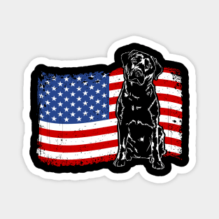 Proud Labrador Lab American Flag patriotic dog Magnet