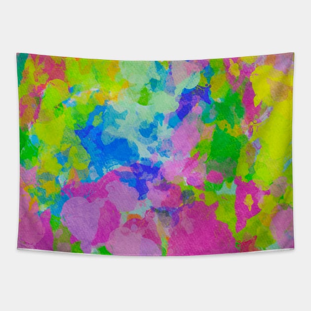 Colorful Abstract Watercolor Painting Tapestry by OpalEllery