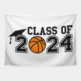 Senior Class of 2024 Graduation Mom Dad Basketball Tapestry