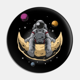 astronaut on the moon Pin