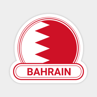 Bahrain Country Badge - Bahrain Flag Magnet