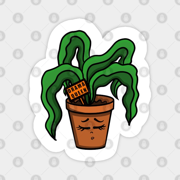 Drama Queen Plant Magnet by Demian Stipatio