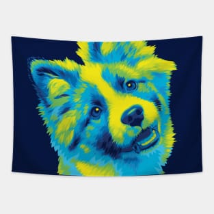 Cool Colored Fluff Pupp Tapestry