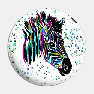 Zebra - Cute zebra - Cool zebra - Colorful zebra drawing Pin