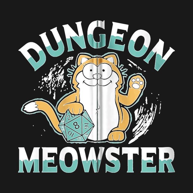 Dungeon Meowster Cat Lover Fantasy Games Zip by Mum and dogs