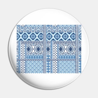 blue and white ethnic pattern Pin