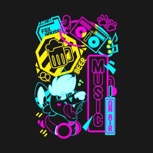 Kjisu's Nightlife Furry Design T-Shirt