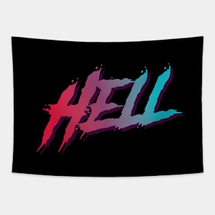 Hell typography design Tapestry