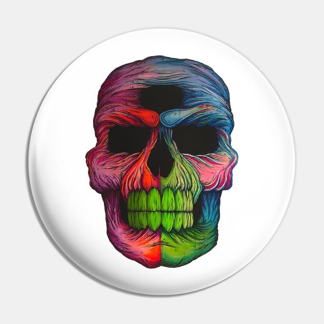 Neon Skull Pin by ryancduboisart