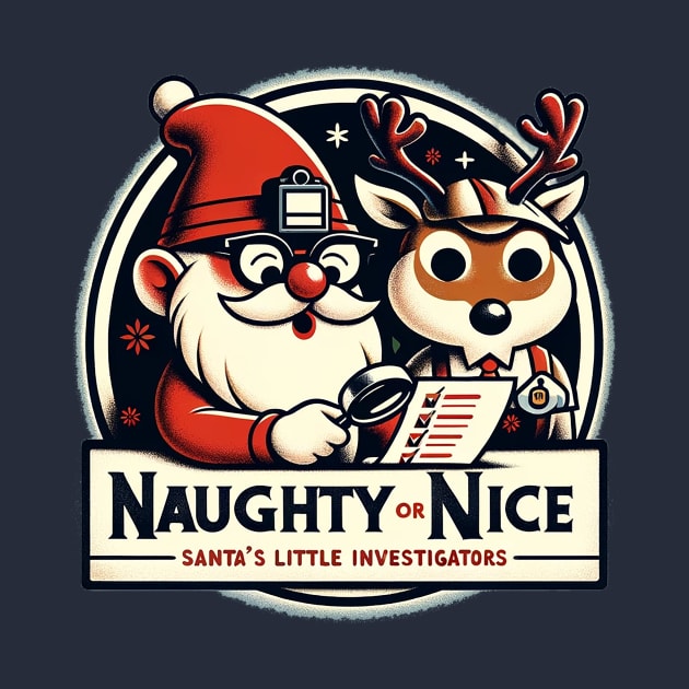 Naughty or Nice Detectives - Gnome and Reindeer by PixelProphets