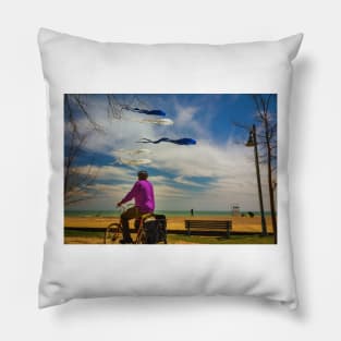 Kites On The Beach Pillow