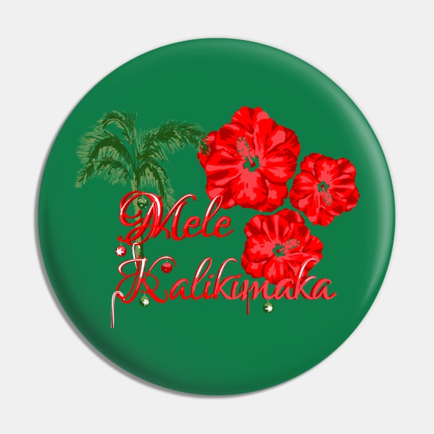 Mele Kalikimaka Hawaiian Christmas Pin by macdonaldcreativestudios