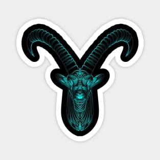 Psychedelic Linework Ibex Magnet