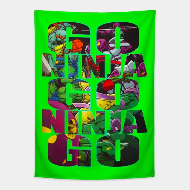 TMNT: Go Ninja Go Ninja Go Tapestry by CoolDojoBro