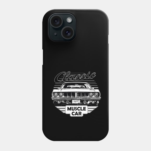 Plymouth Hemi Cuda Classic American Muscle Car 70s Phone Case by Jose Luiz Filho