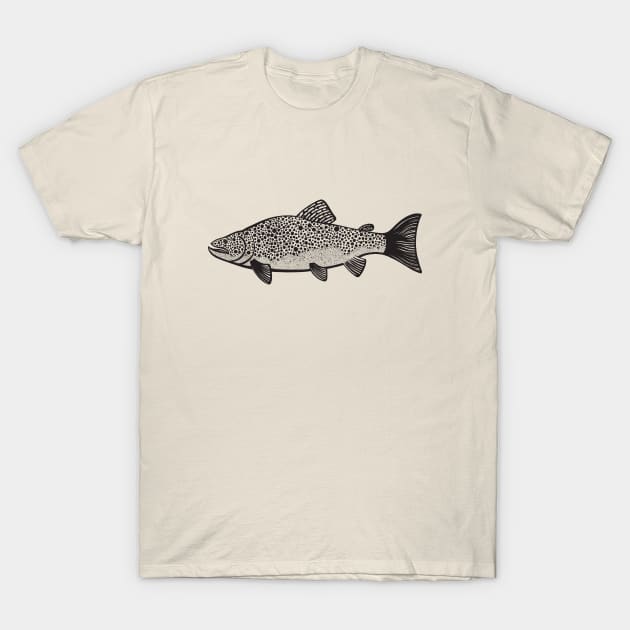 Brown Trout - Cute and Fun Fish Design - Light Colors Women's T-Shirt