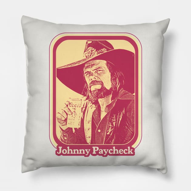 Johnny Paycheck / Retro Style Country Artist Fan Design Pillow by DankFutura