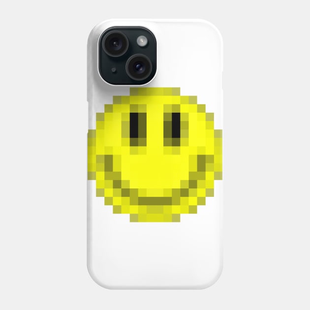 Pixelart Acid House Smiley Face Phone Case by DankFutura