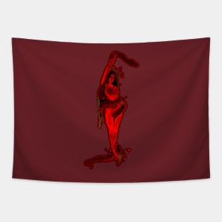 SERPENT QUEEN BLACK RED Tapestry