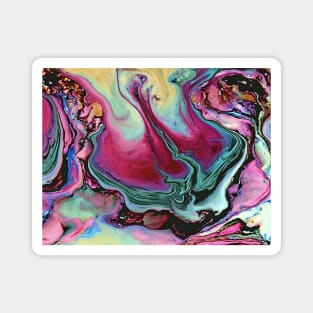 Colorful abstract marble Magnet