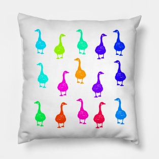 Goose gaggle two Pillow