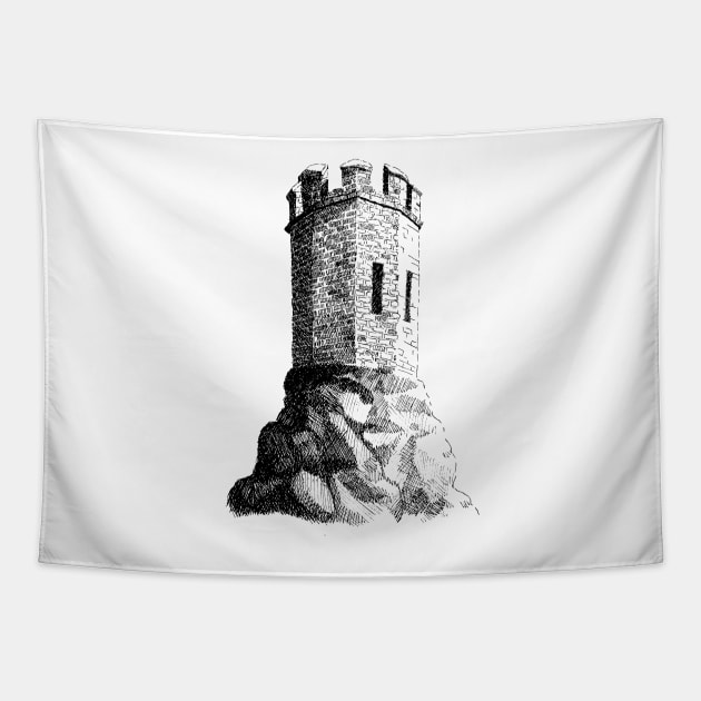 Isolated tower Tapestry by ncprocter