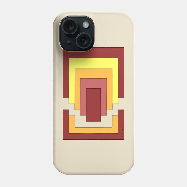 Rectangle Abstract Multicolor (70s Style) Phone Case by AzureLionProductions