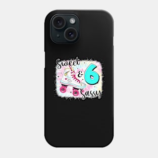 Sweet Sassy And Six Birthday For Girls Skater Phone Case