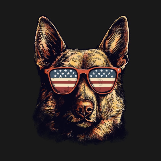 german shepherd, patriot, memorial day by Submarinepop