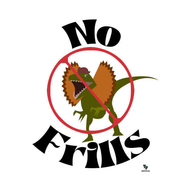 No Frills Dinosaur Cartoon Fun Jurassic Parody by Tshirtfort