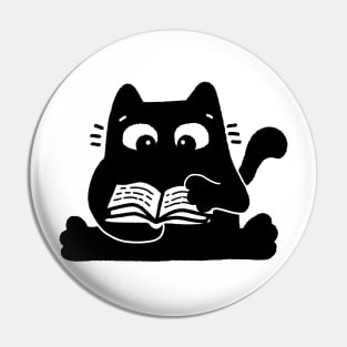 Reading cat Pin