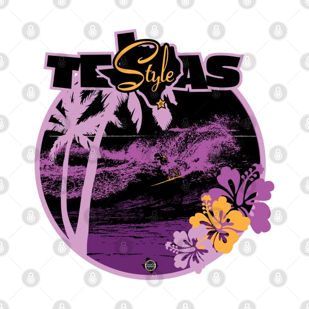 Texas Style Lone Surfer Purple by CamcoGraphics