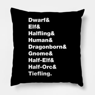 Create Your Character (Race) Pillow