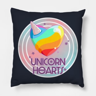 Unicorn Hearts Pillow