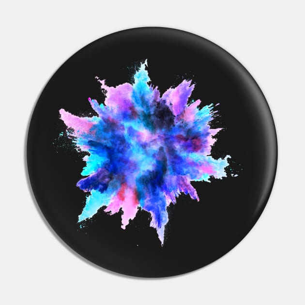 Blue Dust Explosion Pin by sportartbubble