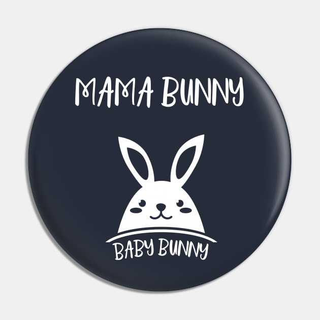 Funny Easter Bunny Pregnancy Announcement Shirts Gender Reveal Pin by teemaniac